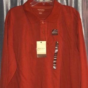 Sonoma men’s Polo, NWT, long sleeve, burnt orange